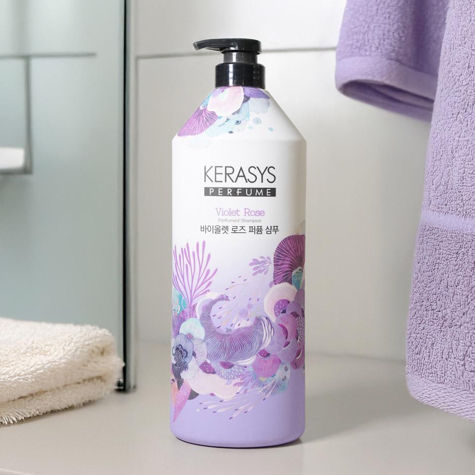 메가마트 애경 케라시스 바이올렛 로즈 퍼퓸 샴푸 600ml - 메인 이미지