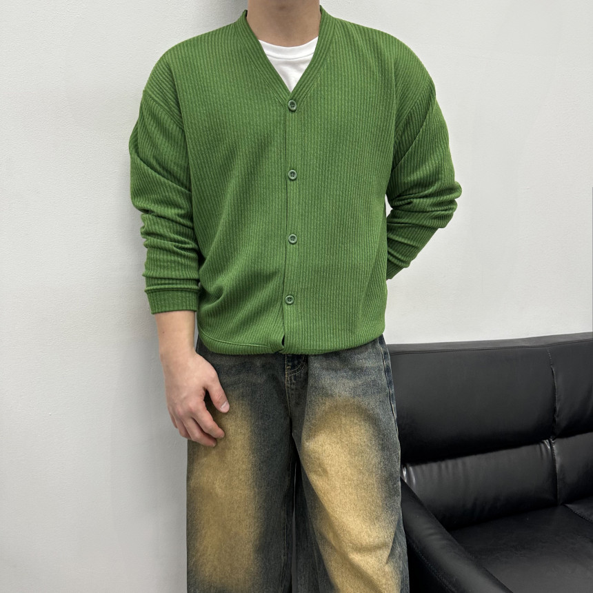 [M~5XL] 빅사이즈 2타입 라운드 브이넥 골지 가디건 6컬러 하객룩 트위드 자켓 상세 이미지 38