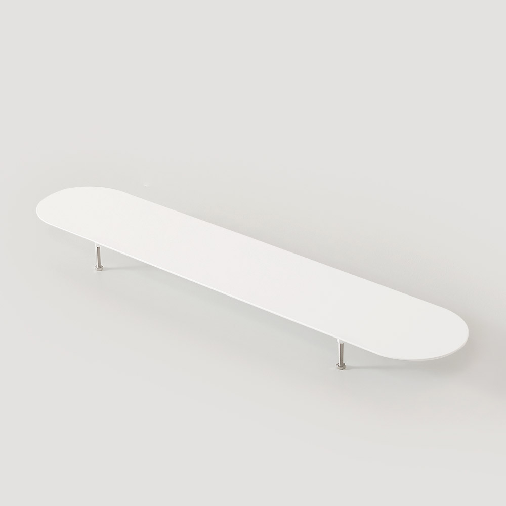 찰리도 볼트 모니터 받침대 1100mm, 화이트