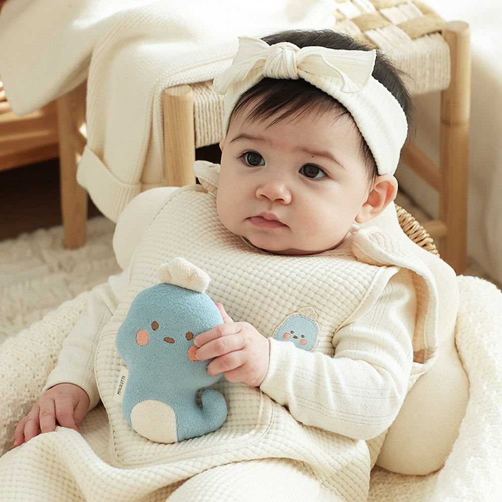 마롤로뜨 오가닉 딸랑이 아기 애착인형 곰랑이 아이보리 - 상세 이미지 2