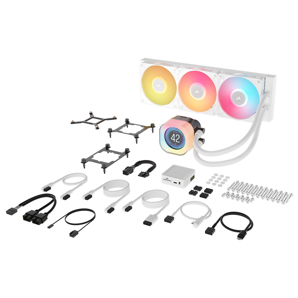 커세어 iCUE LINK TITAN 360 RX LCD 수냉쿨러 화이트 - 상세 이미지 5