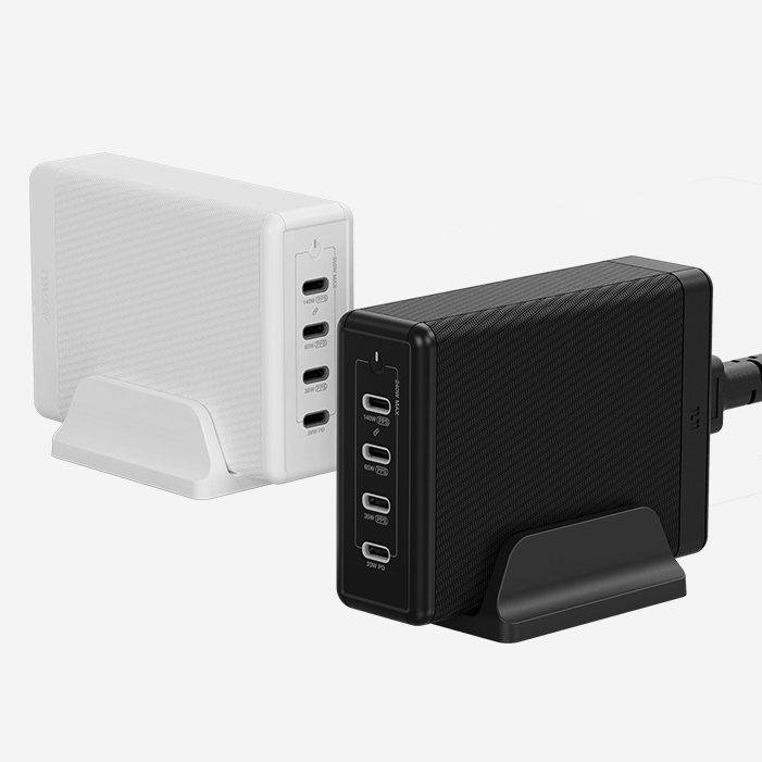 PD3.1 240W PPS GaN 접지 멀티 초고속 충전기 GN410 화이트