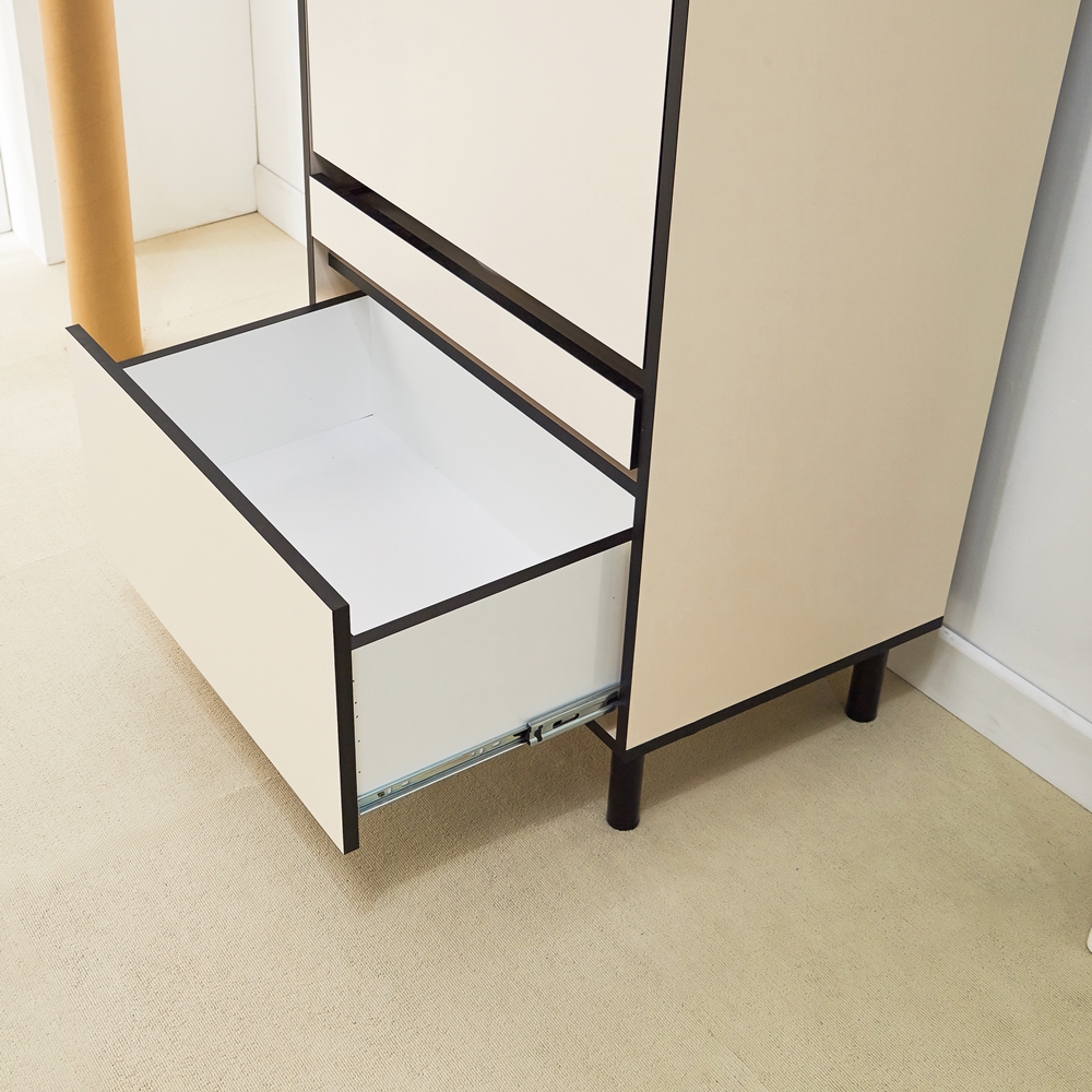 에그미 홈카페장 홈바 장 냉장고장 주방 키큰장 선반장 보조 600x400x1735mm, 5단, 화이트