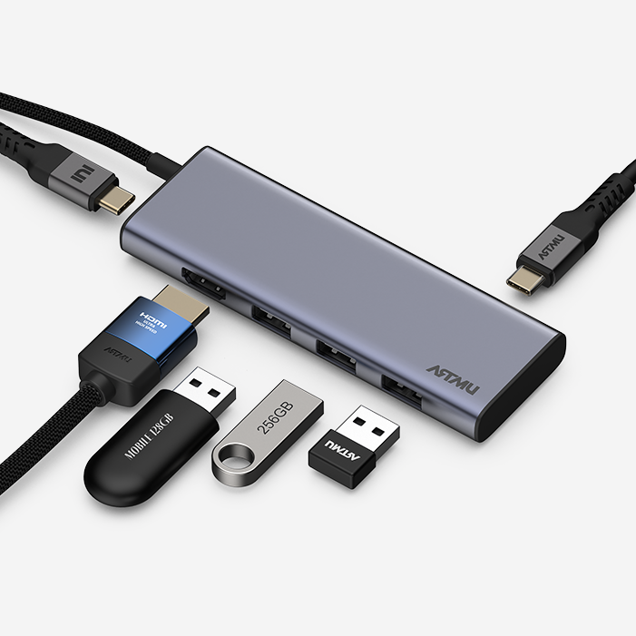 USB C타입 6in1 4K 60hz Gen2 10Gbps 멀티 허브 MH320 - 상품 이미지