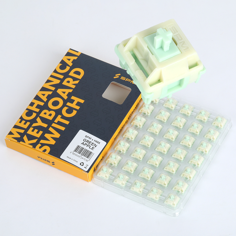 HMX x SPM Green Apple 그린 애플 조약돌 리니어 기계식 키보드 스위치 5핀 (35개 패키지)