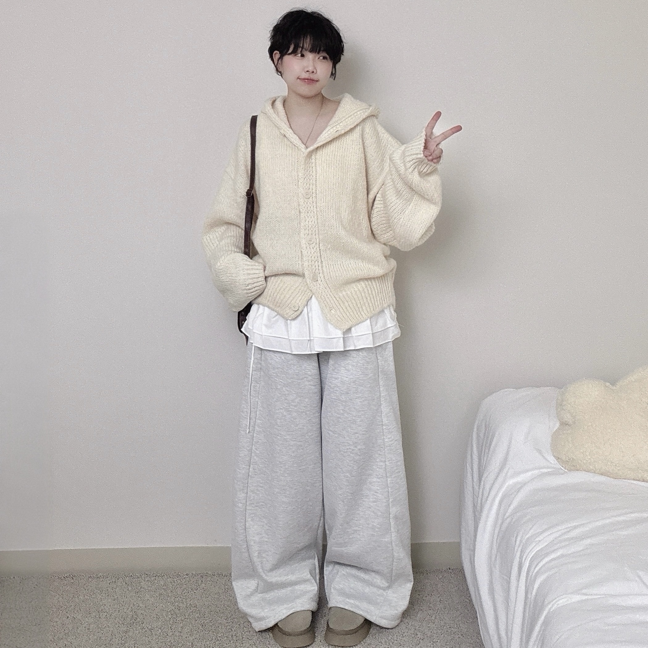 [아방핏/귀여움🧸/퀄비교불가] 폭닥 도톰 고퀄 오버핏 파스텔 후드 니트가디건 봄가디건 - 4color 상세 이미지 2