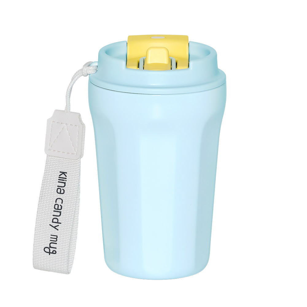 클리나 빨대 텀블러 보온보냉 스텐 텀블러 380ml, 크림라떼 이미지 8