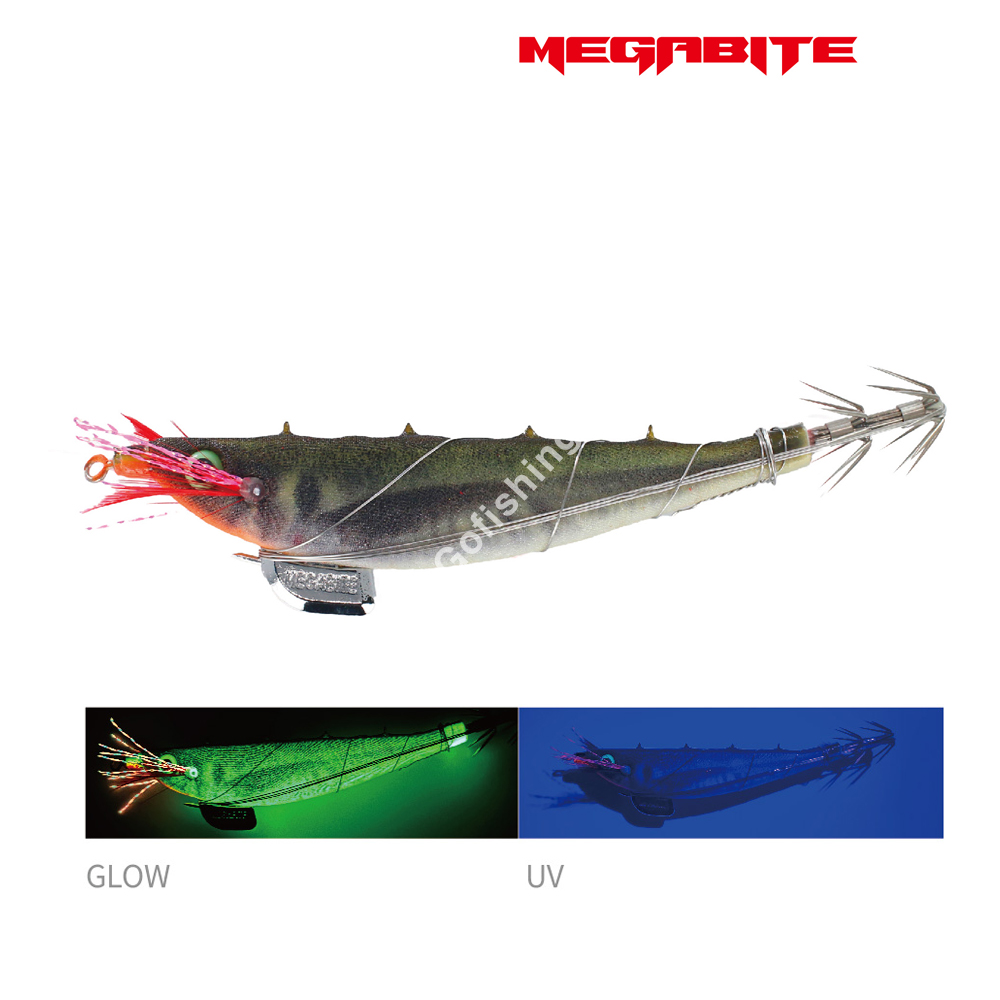 메가바이트 메가탄 삼봉 에기 심해 갑오징어 한치 야광 케이무라 퍼플헤드 화이트, 8.3cm 이미지 8