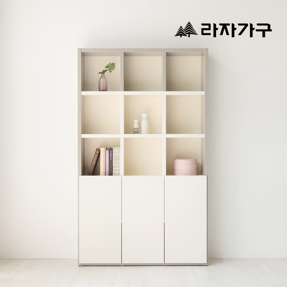 라자가구 메이 거실 서재 다용도 모듈 선반 수납 책장 1200, 5단, 내추럴