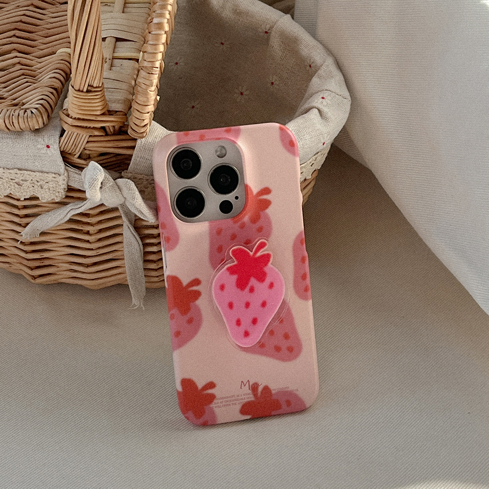 strawberry delight pattern 아이폰 16pro 케이스 하드