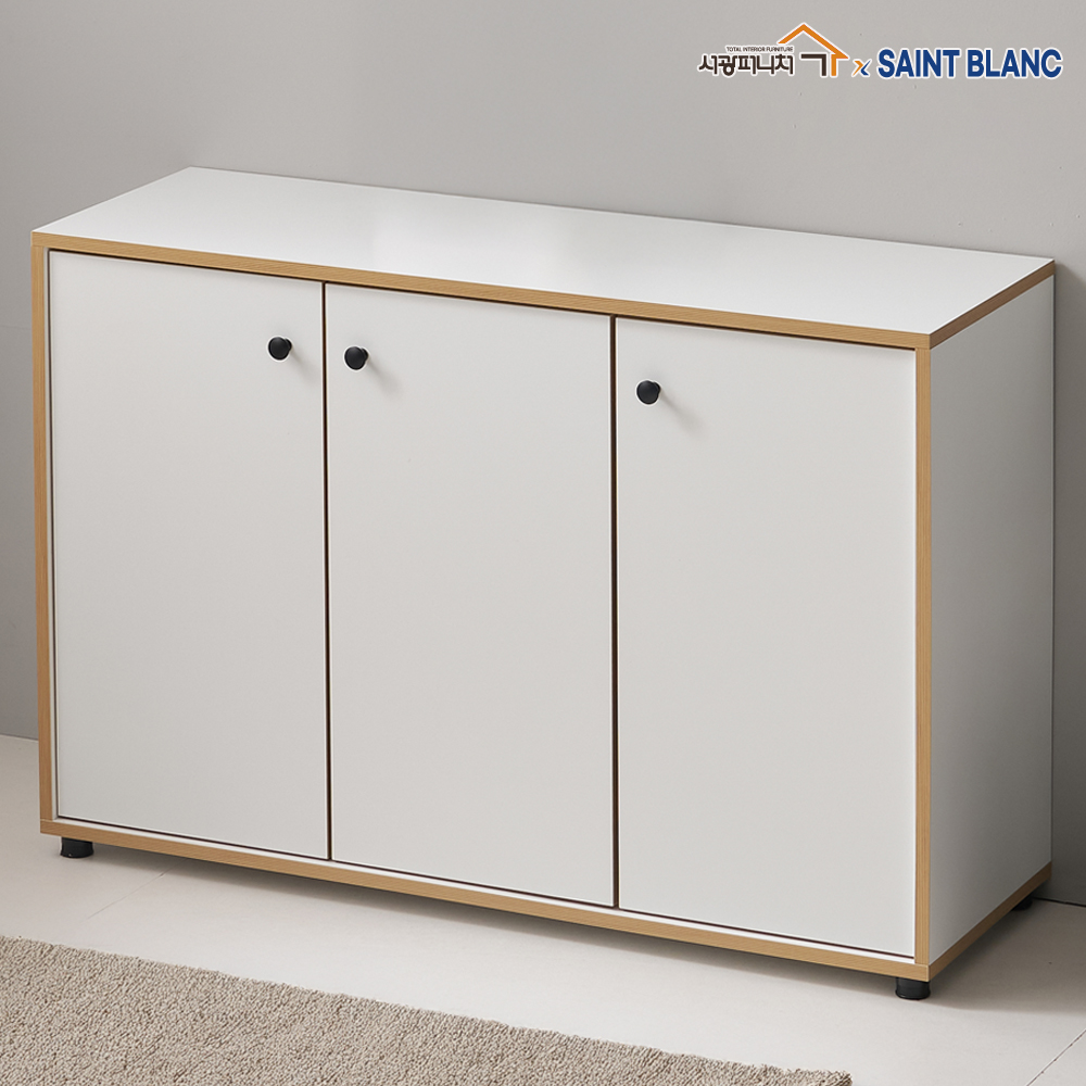 SK1097 주방 거실 3칸 도어형 서랍 틈새수납장 1200 HI - 상품 이미지