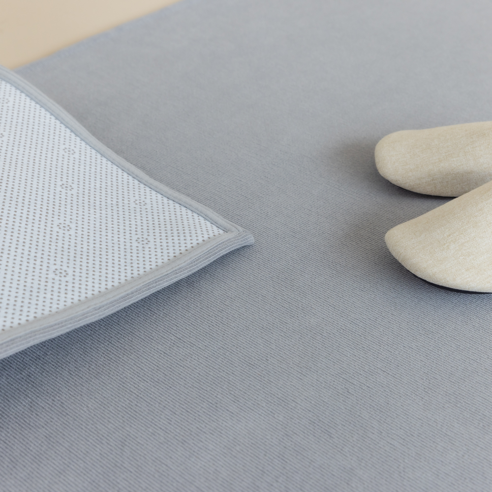 순면 스트라이프 방수 러그 먼지없는 사계절 아이방 거실카페트 그레이, 150x100cm