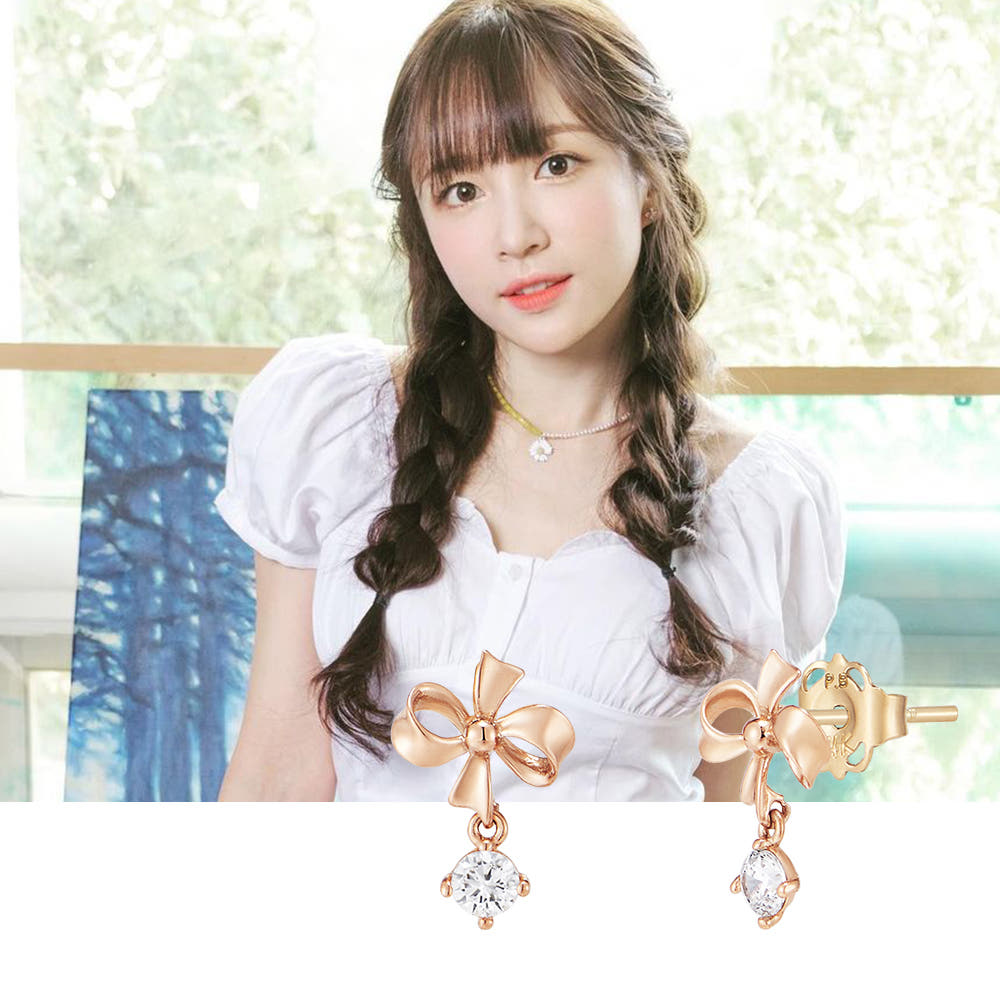 폴브리알 주얼리 블링리본 귀걸이 PFGE0013_14K - 상세 이미지 4