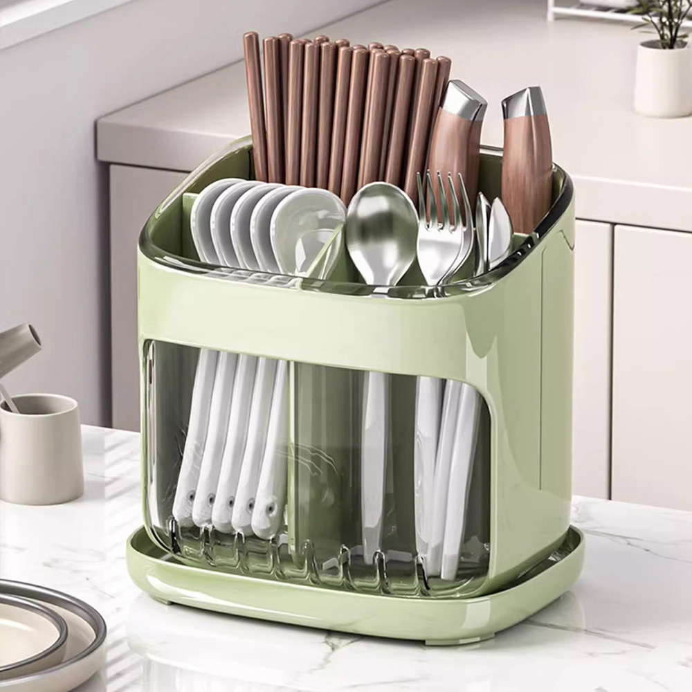 큐브 수저정리함 물빠짐수저통 조리도구 꽂이 보관함 숟가락통 싱크대 수저함