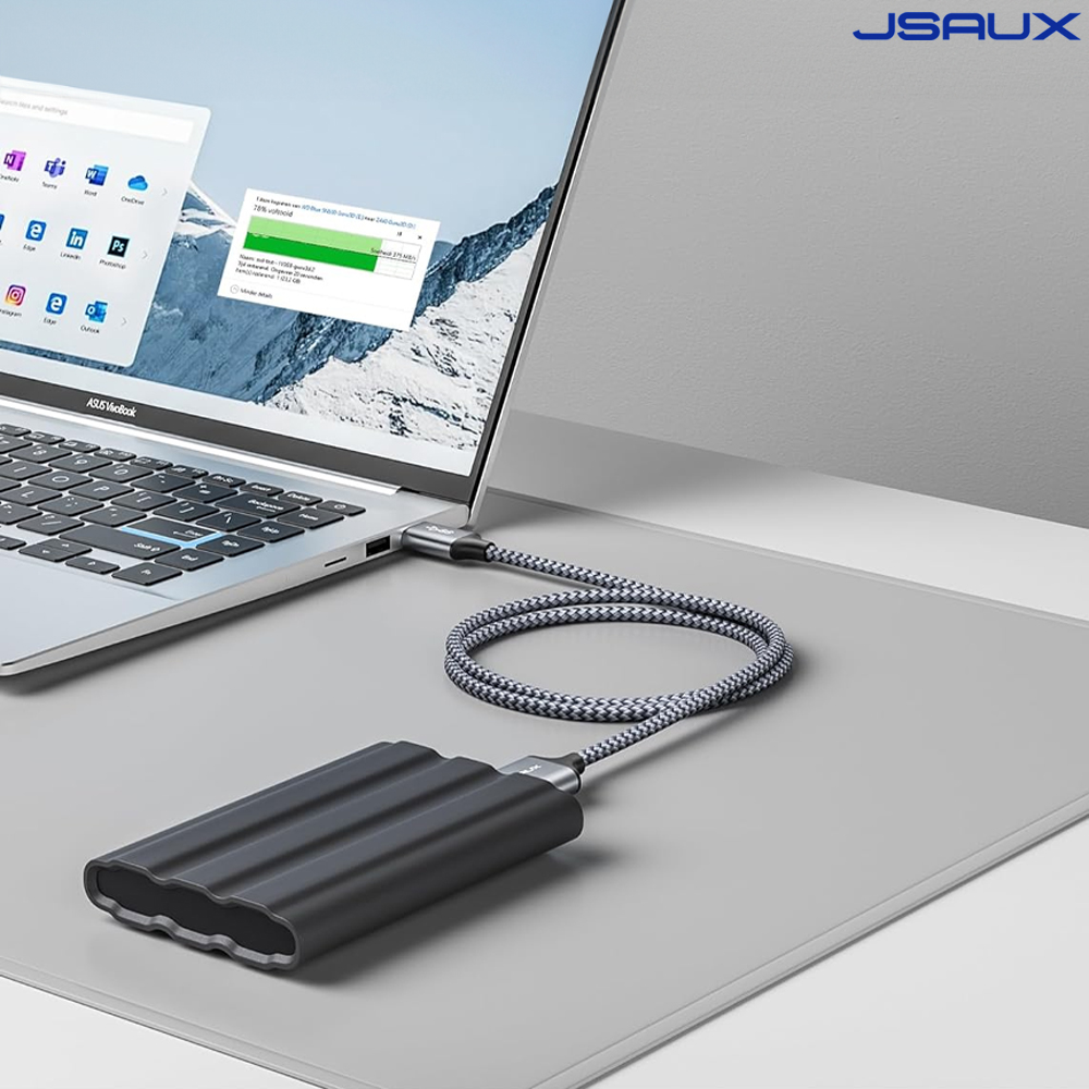 외장하드 케이블 USB A to 마이크로B USB3.1 1m 2m 세트 JSAUX - 상세 이미지 4