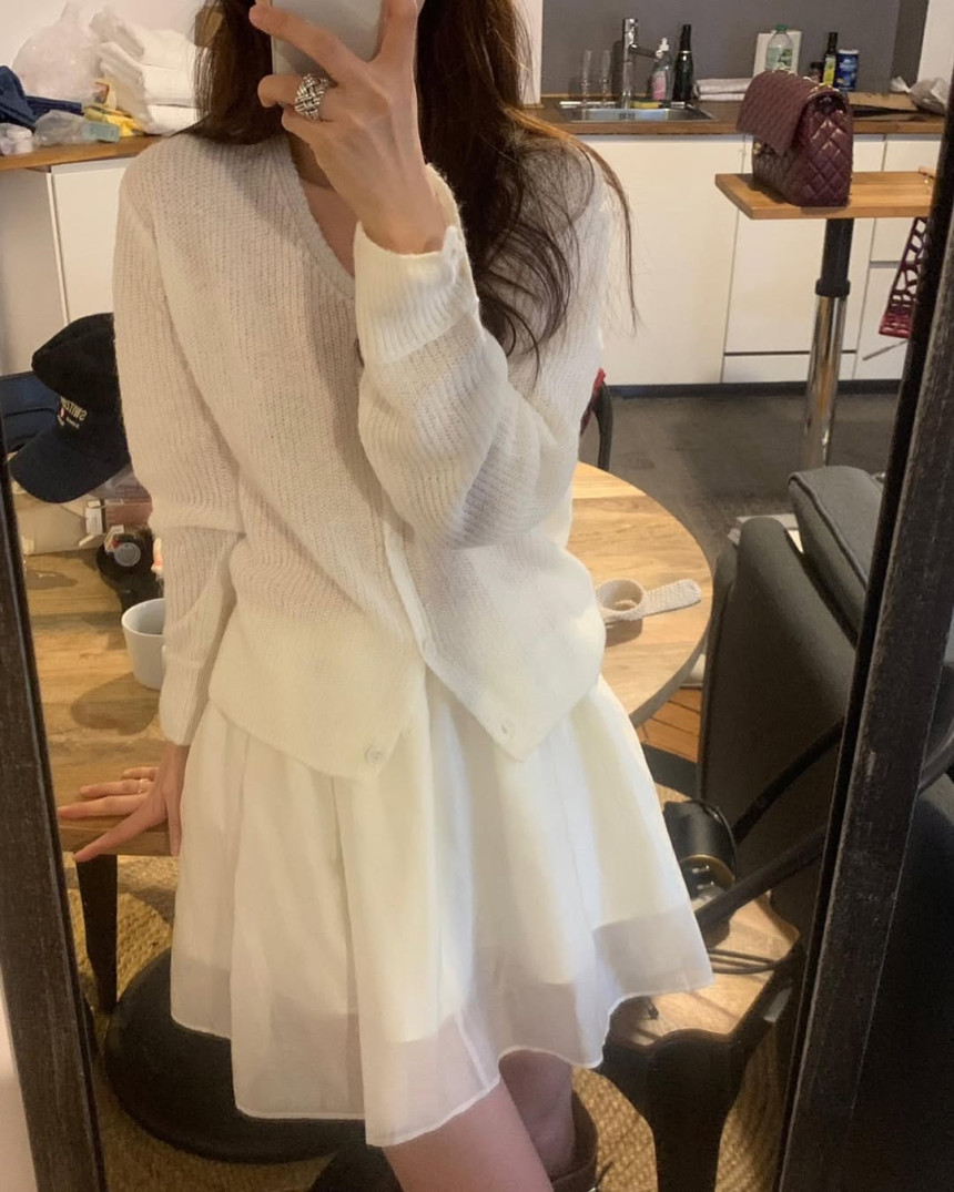 [아이당일] 오브제 샬럿 레이어드 스커트 밴딩 A라인 러블리 미니치마 데이트룩 상세 이미지 18