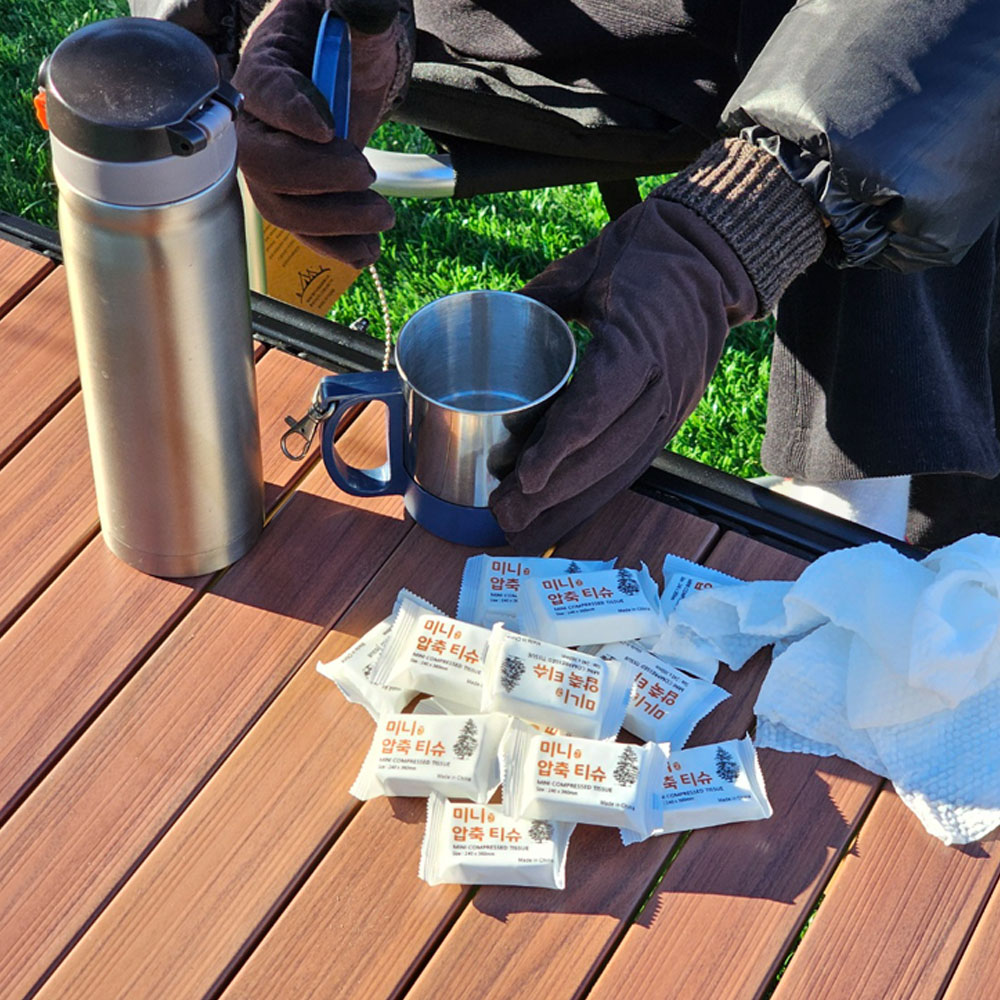 업소용 개별포장 압축티슈 1000개 대용량 정인 코인티슈 벌크형 동전 물 일회용 호텔