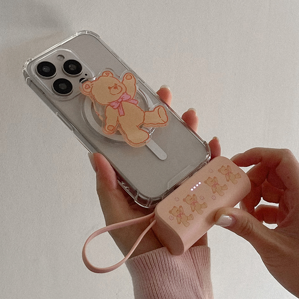 bear embroidery 디자인 [도킹형 보조배터리] - 상세 이미지 2