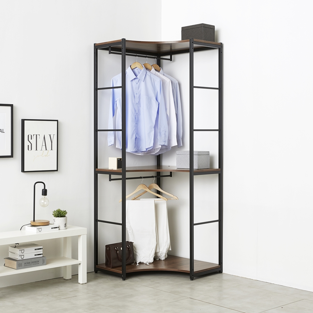 시스템행거 모듈 서랍형 드레스룸 매장용 철제 옷방 행거 코너장 - 상품 이미지