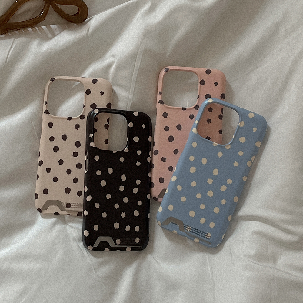 polka dot pattern 아이폰 16pro 카드수납 하드 케이스 - 상세 이미지 2