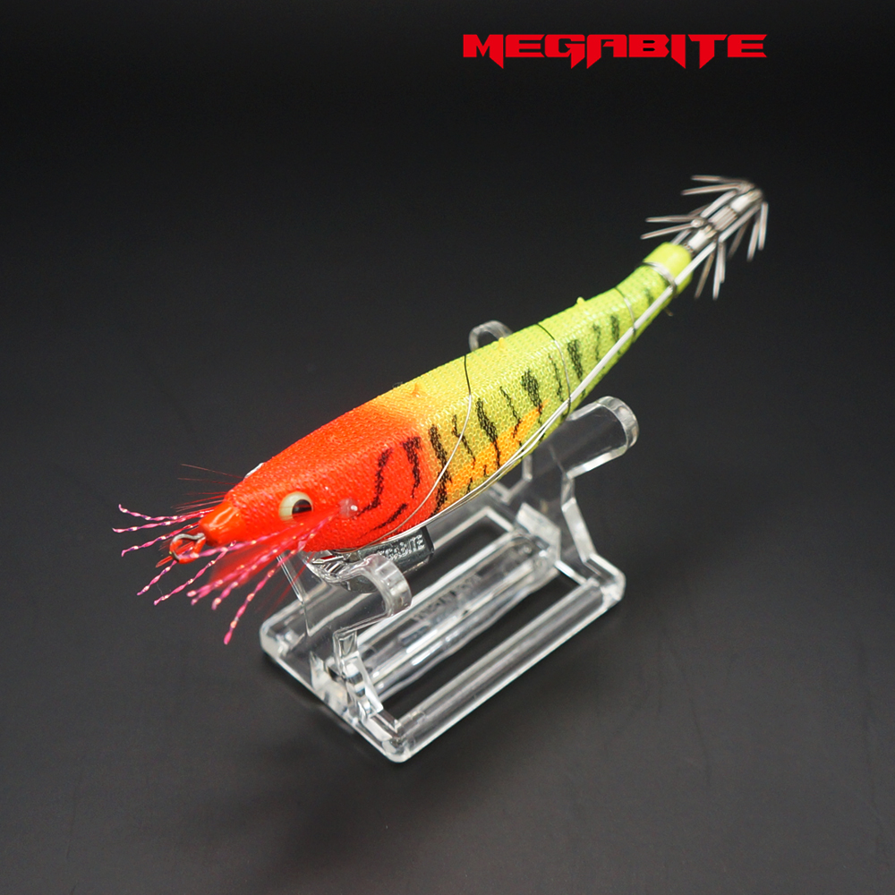 메가바이트 메가탄 삼봉 에기 심해 갑오징어 한치 야광 케이무라 레드헤드 옐로우, 8.3cm - 상품 이미지