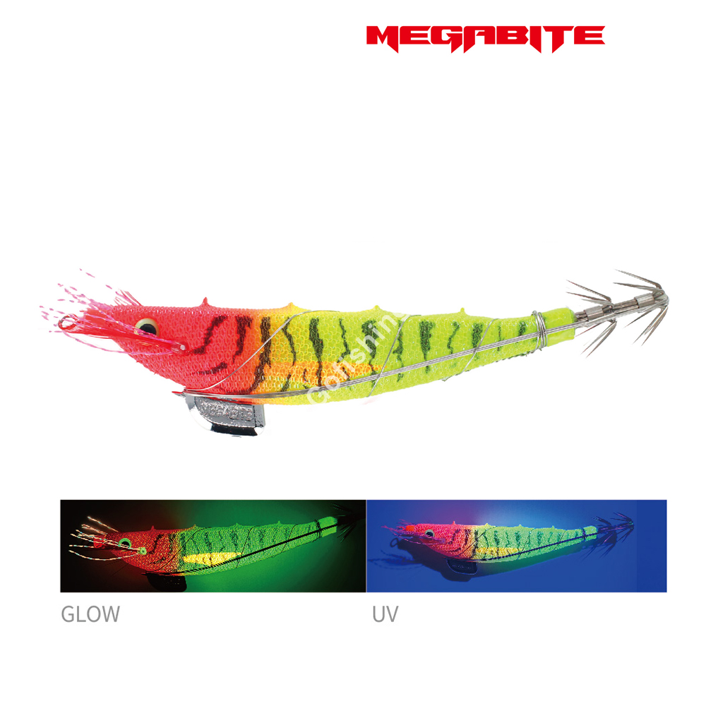 메가바이트 메가탄 삼봉 에기 심해 갑오징어 한치 야광 케이무라 레드헤드 퍼플, 8.3cm - 상세 이미지 4