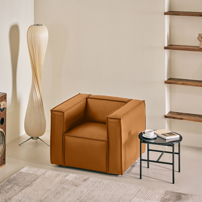 [에싸] 쿠보 1인 토그 소가죽 소파