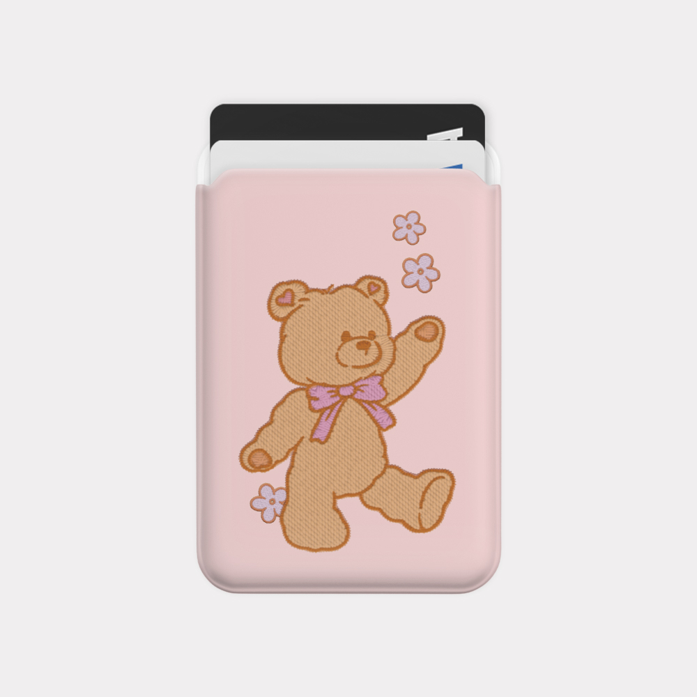bear embroidery 디자인 [맥세이프 카드슬롯] - 상품 이미지