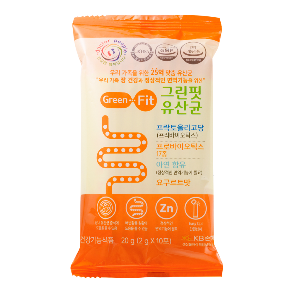 닥터피플 그린핏유산균 30포, 2박스 - 프로바이오틱스 아연 프리바이오틱스 프락토올리고당 - 상세 이미지 5