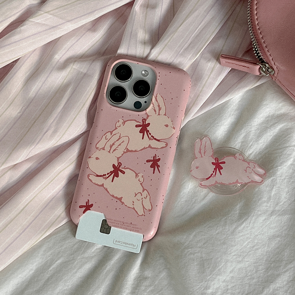 fuzzy ribbon bunny 디자인 [아크릴스마트톡] - 상세 이미지 3