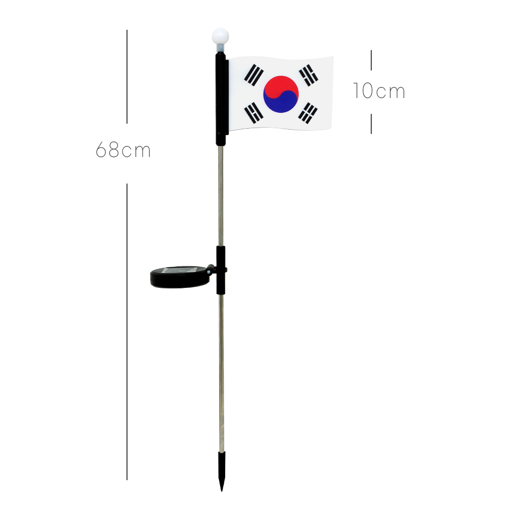 태양광 태극기 정원등 LED 태양열 조명등 야외 마당 경관 조명 잔디 수목 문주등 - 상세 이미지 5