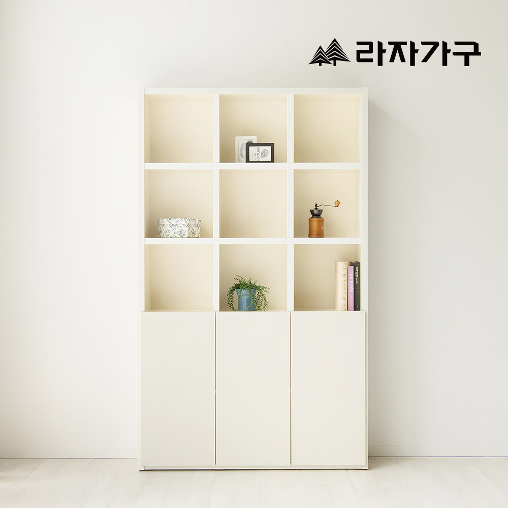 라자가구 메이 거실 서재 다용도 모듈 선반 수납 책장 1200, 5단, 내추럴