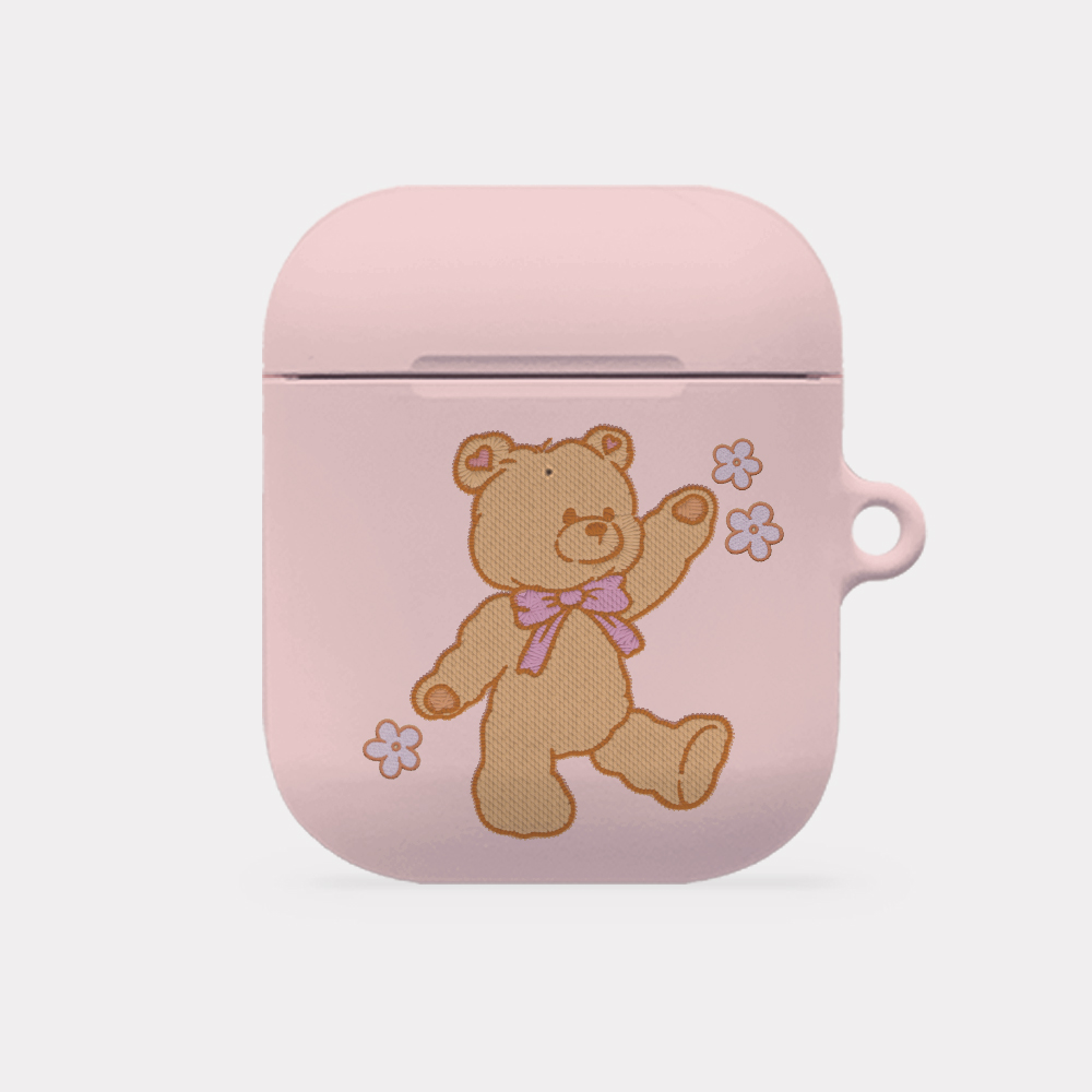 bear embroidery 디자인 [hard 에어팟케이스 시리즈] - 상세 이미지 2