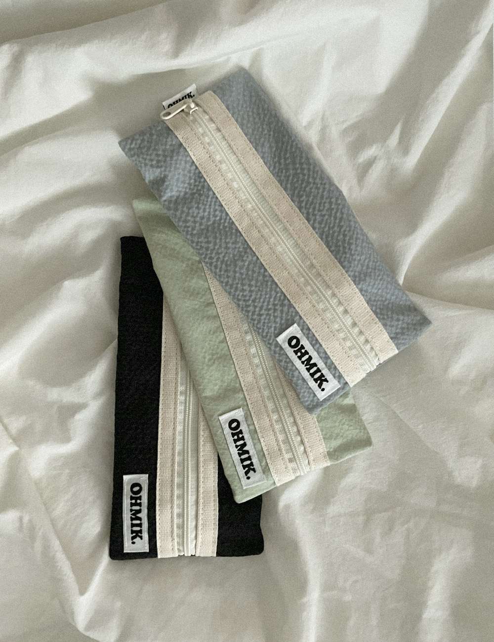 OHMIK. 오미크 펜슬파우치 디자이너 펜케이스 심플 여름 필통 3 Color 이미지 6