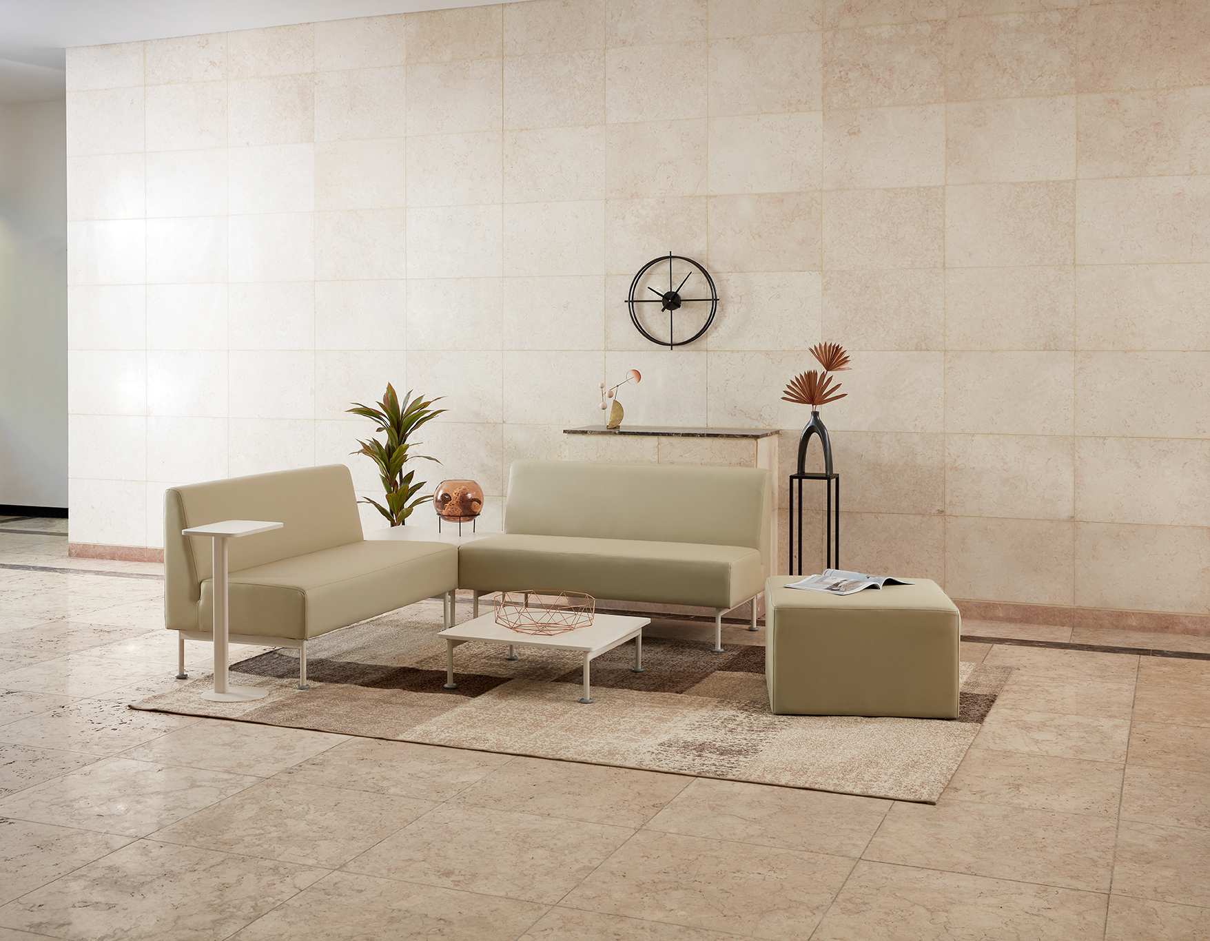 파트라 그리드 1300 2인 오픈형 패브릭 모듈 소파