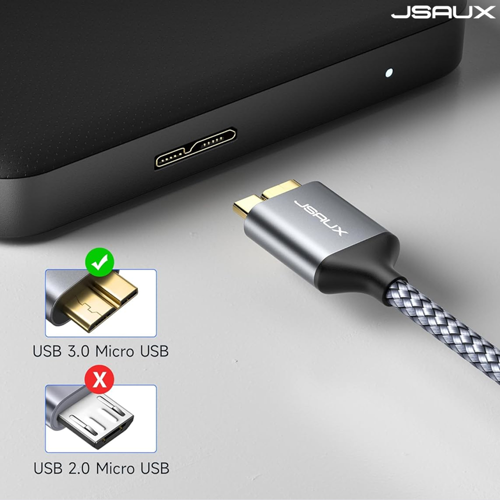 외장하드 케이블 C타입 to 마이크로B USB3.1 1m 2m 세트 JSAUX - 상세 이미지 2
