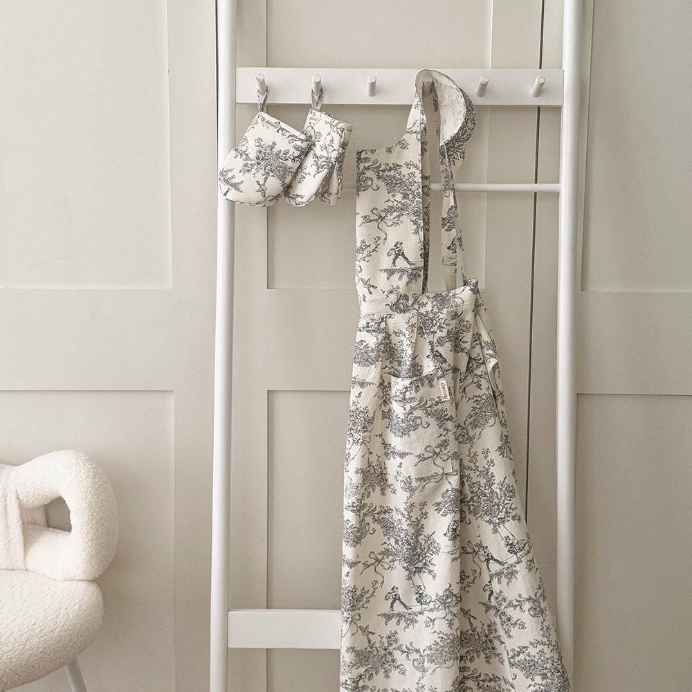 한스데이 뜨왈 셰리 플리츠 앞치마 원피스 플로리스트 에이프런