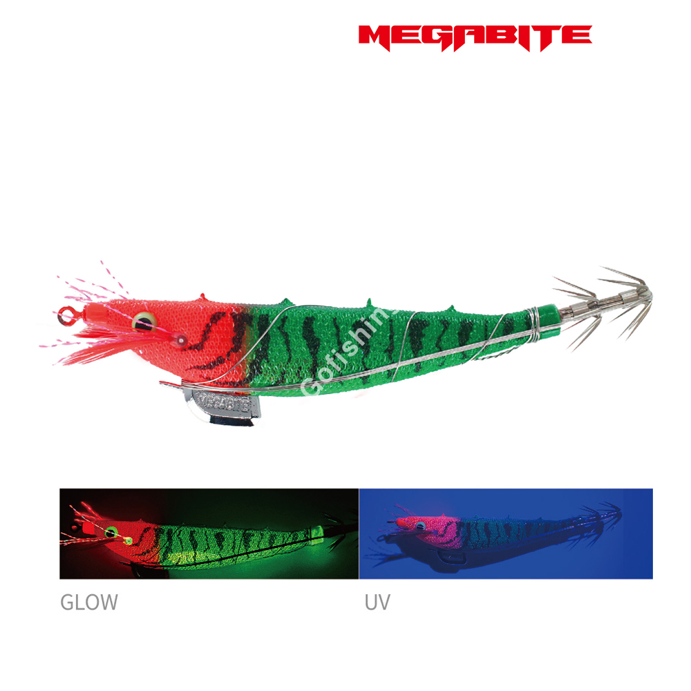 메가바이트 메가탄 삼봉 에기 심해 갑오징어 한치 야광 케이무라 레드헤드 옐로우, 8.3cm - 상세 이미지 3