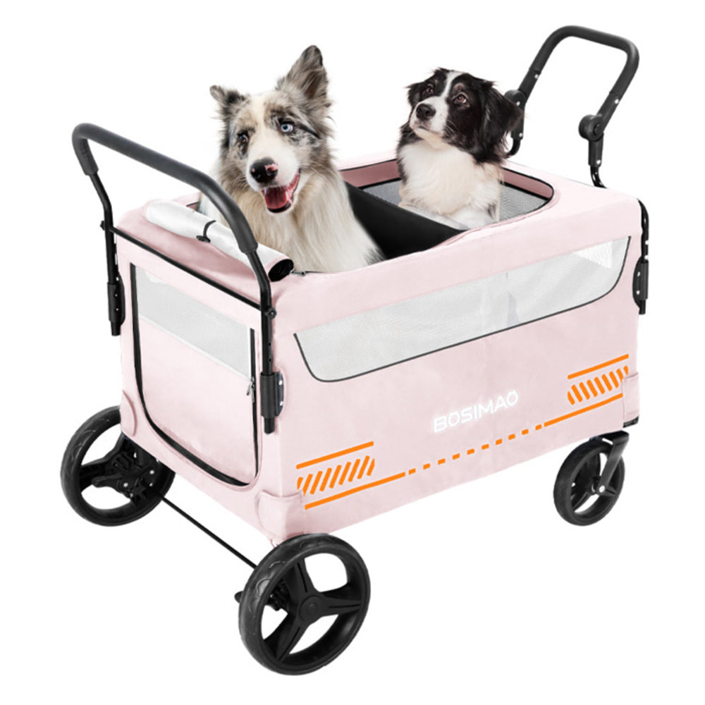 개과천선 디타라 반려동물 유모차 강아지 고양이 개모차 대형견 웨건 베이지핑크