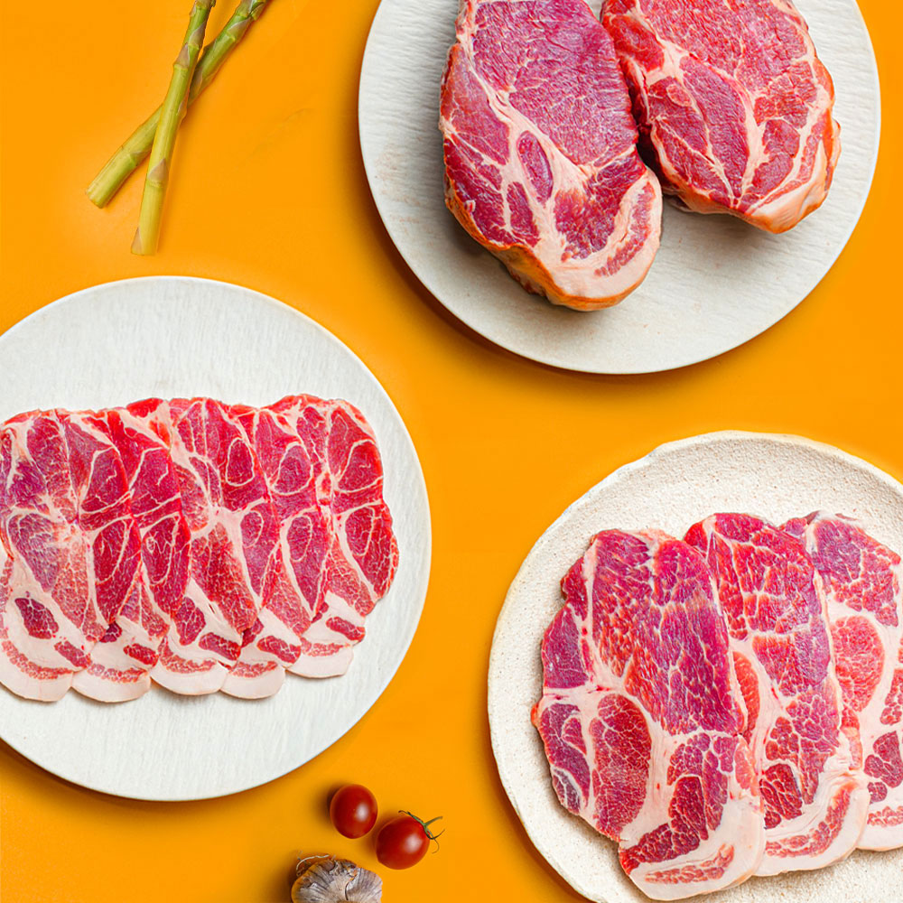 설렘한입 삼겹살 2kg 대패 통삼겹 수입 냉동 구이용 목전지 등갈비 가브리살