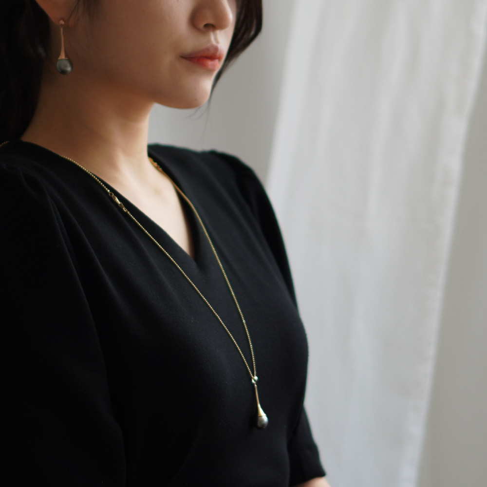 14k 타히티 흑진주 목걸이3061 - 상세 이미지 3
