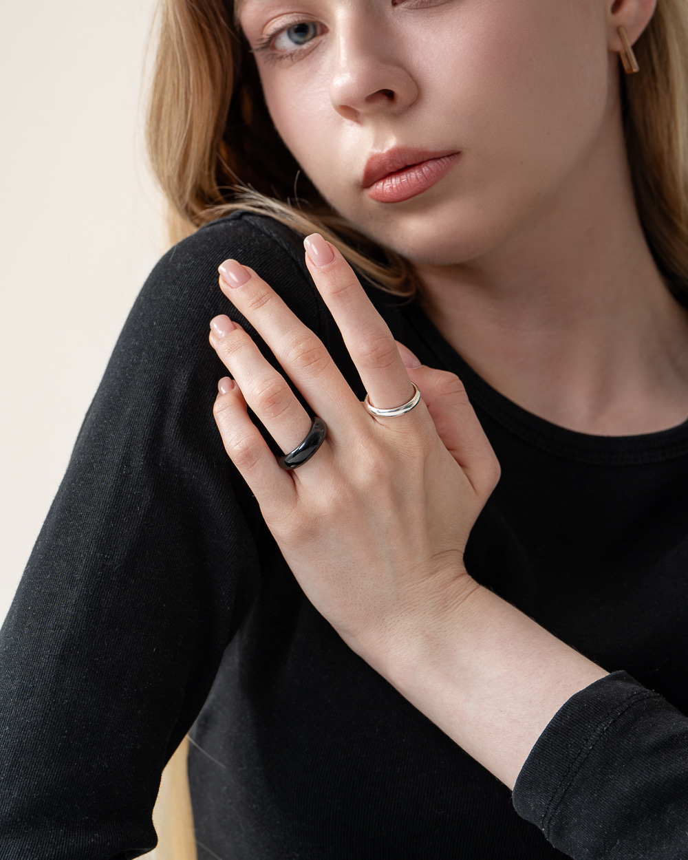 A 제이드 흑옥 옥반지 Deep Black Jade Ring - 상세 이미지 4