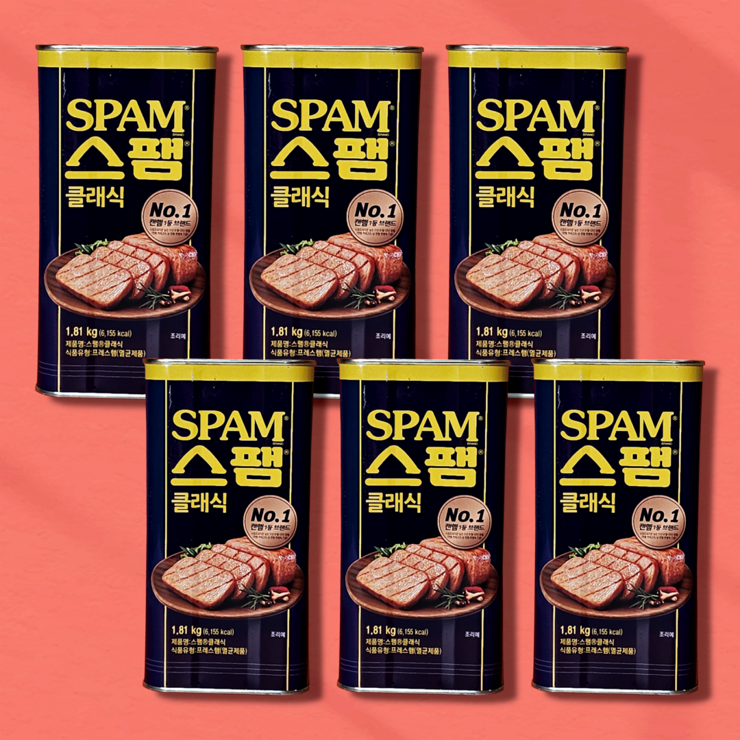 씨제이 스팸 대용량 1.8kg X 6개 1box 박스 스팸박스