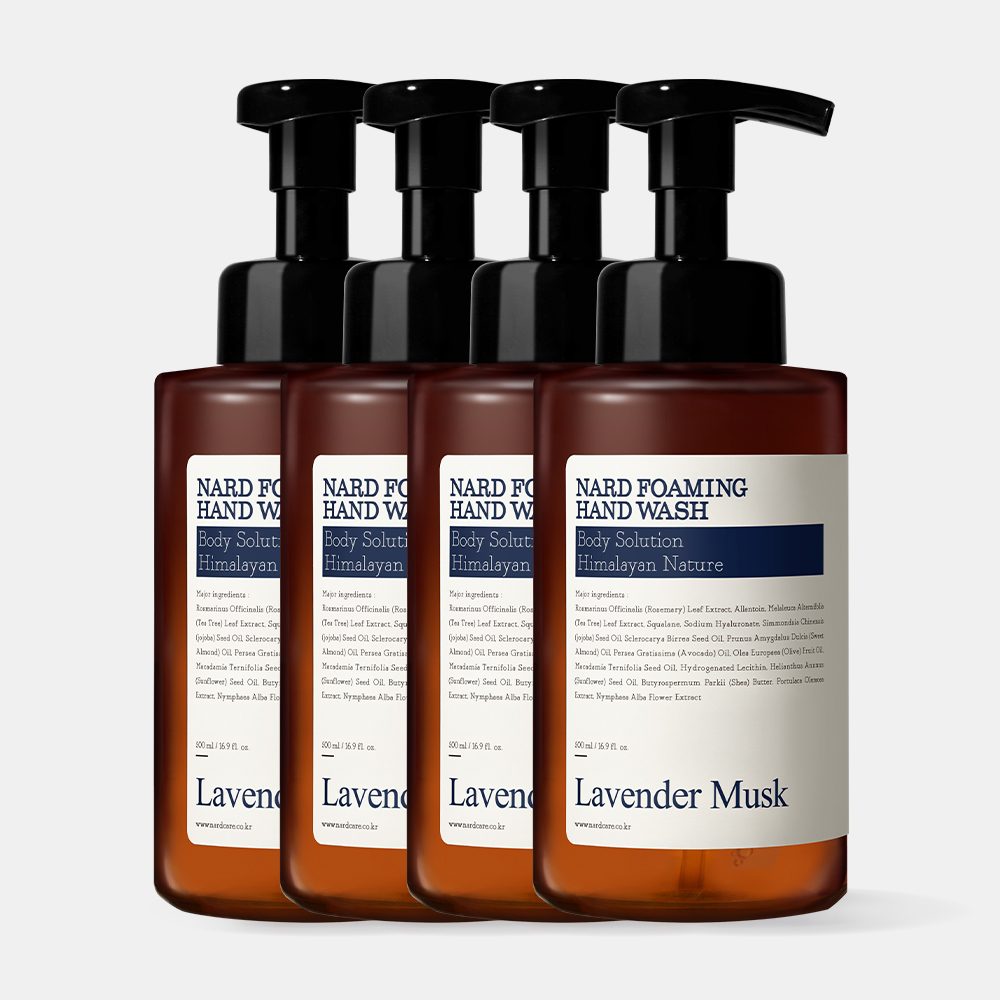 [4개] 나드 포밍 핸드워시 손세정제 500ml 2개입 라벤더머스크 향