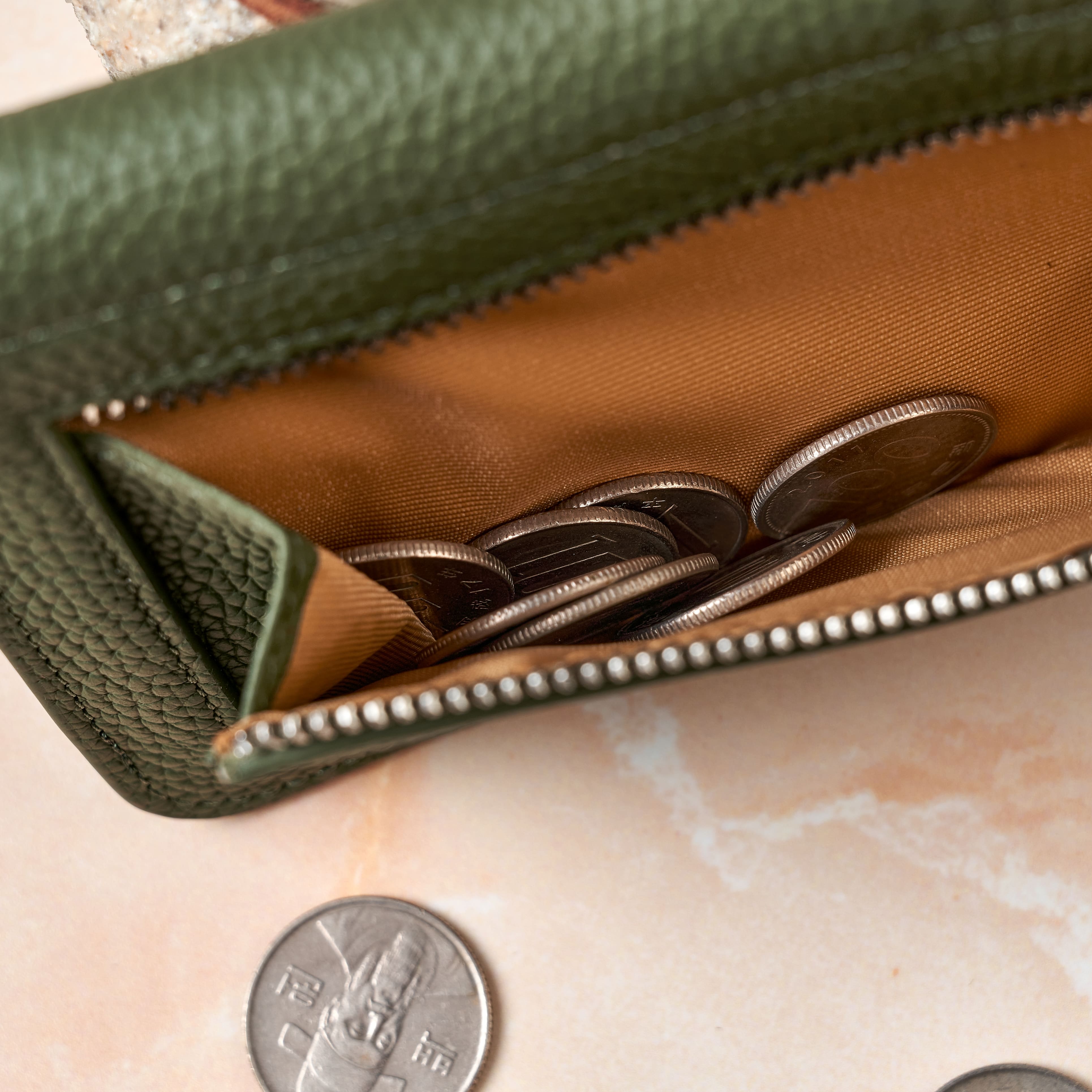 일본 엔화 베트남동 여행용 슬림 가죽 지폐지갑