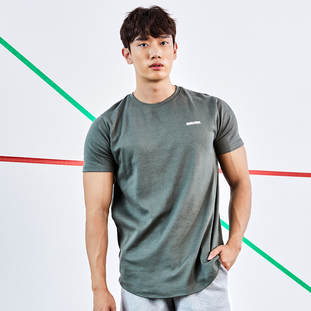 MAVRK(매버릭), 데일리 스몰로고 머슬핏 티셔츠 (4COLORS) - 상품 이미지