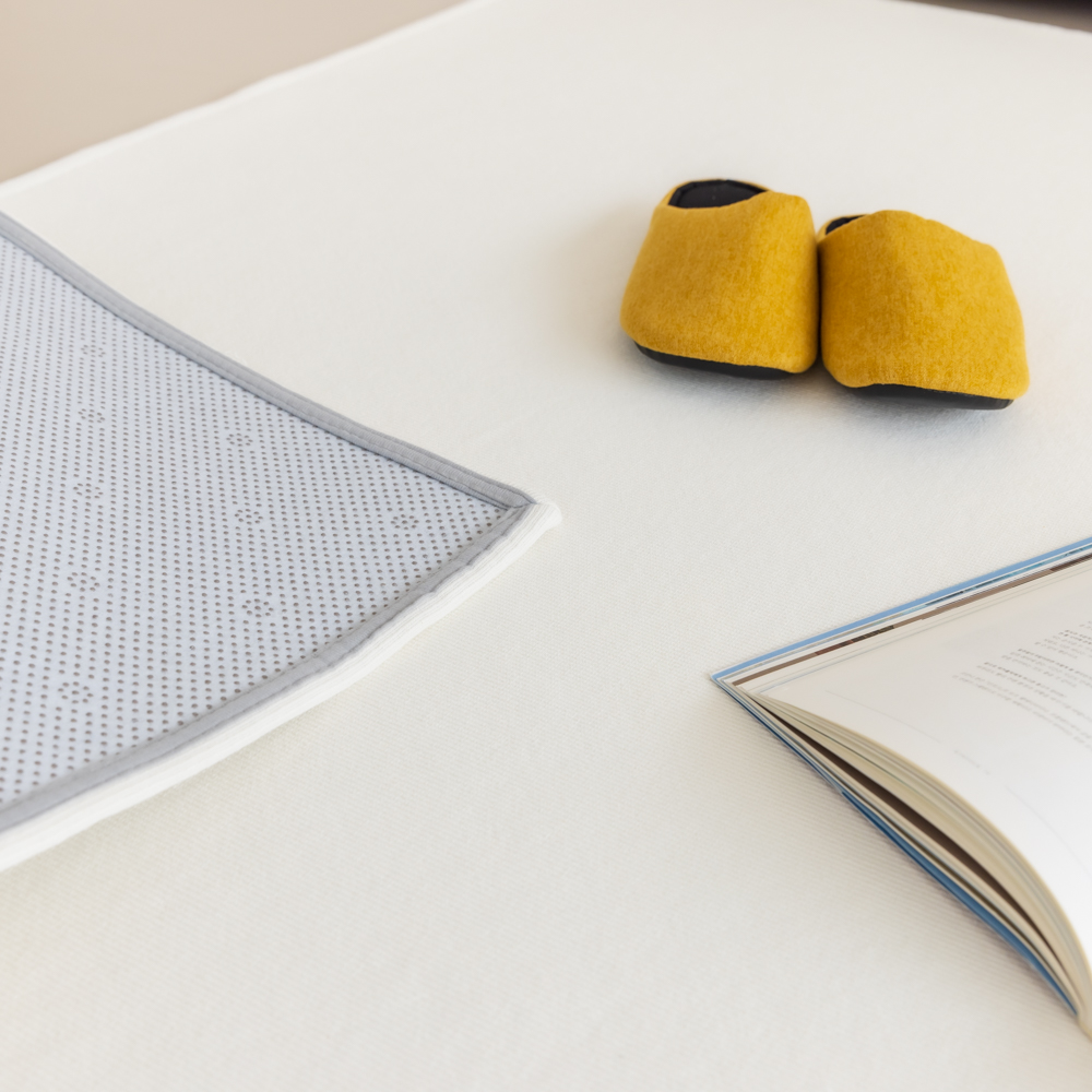 순면 스트라이프 방수 러그 먼지없는 사계절 아이방 거실카페트 화이트, 265x200cm