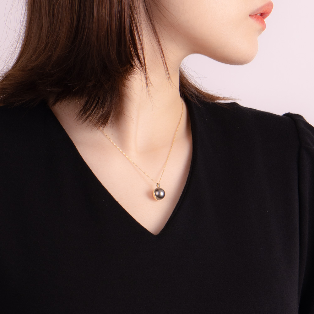 14k 타히티 흑진주 목걸이 NB05 - 상세 이미지 2