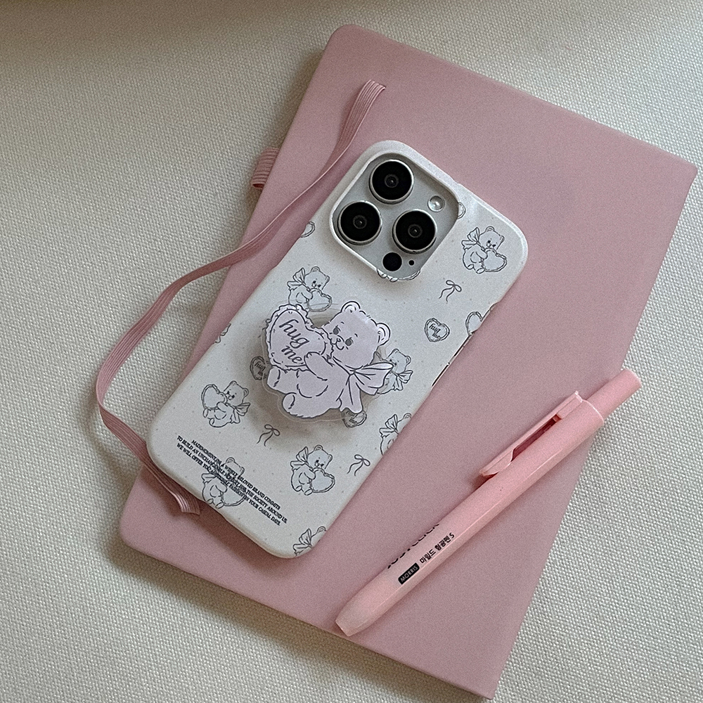 vintage heart bear 아이폰 16pro 케이스 하드 - 상세 이미지 5