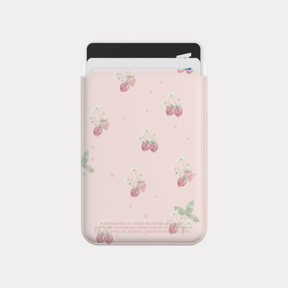 strawberry flower pattern 디자인 [맥세이프 카드슬롯] - 상품 이미지